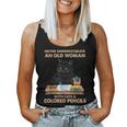 Never Underestimate An Old With Cats & Colored Pencils Women Tank Top