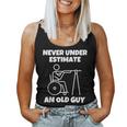 Never Underestimate An Old Guy Retired Old People Wheelchair Women Tank Top