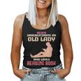 Never Underestimate An Old Lady Who Loves Reading Book Women Tank Top