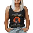 Never Underestimate An Old Woman Who Love Cats And Books Women Tank Top