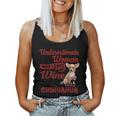 Never Underestimate An Old Woman Who Loves Wine & Chihuahua Women Tank Top