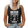 Never Underestimate An Old Woman With Pugs Women Tank Top