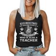 Never Underestimate Power Of A Teacher Cat Lover Women Tank Top