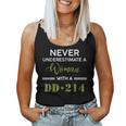 Never Underestimate A Woman With A Dd-214 Female Veteran Women Tank Top