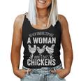 Never Underestimate A Woman Who Loves Chickens Farmer Women Tank Top