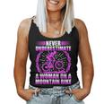 Never Underestimate A Woman On A Mountain Bike Women Tank Top
