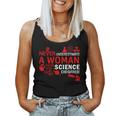 Never Underestimate Woman With A Science Degree Punny Women Tank Top