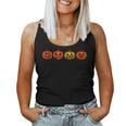 Vintage Halloween Spooky Fall Pumpkin Scary Jack O Lantern Vintage Halloween Women Tank Top