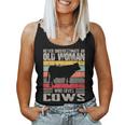Vintage Never Underestimate An Old Woman Who Loves Cows Cute Women Tank Top