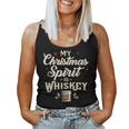 Whiskey Is My Christmas Spirit Drinking Xmas Women Tank Top