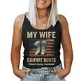 My Wife Wears Combat Boots Proud Army Husband Veteran Wife Women Tank Top
