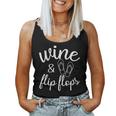 Wine And Flip Flops Beach Vacation Drinking Woman Women Tank Top
