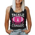 Woman Tackle Football Pink Ribbon Breast Cancer Awareness Women Tank Top