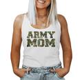 Army Mom Distressed Font With Army Pattern Mom Of Us Army Women Tank Top
