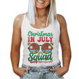 Christmas In July Squad Retro Sunglass Palm Tree Summer Xmas Women Tank Top Weekend Graphic