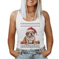 Dog Christmas Cute Bulldog Santa Hat Ugly Christmas Sweater Women Tank Top