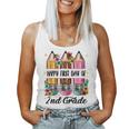 First Day Of 2Nd Grade Teacher Leopard Pencil Back To School Women Tank Top