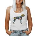Great Dane Floral Dog Silhouette Graphic Women Tank Top Basic Casual Daily Weekend Graphic