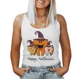 Happy Halloween Tooth Witch Leopard Fall Dentist Dental Happy Halloween Women Tank Top
