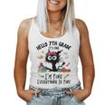 Hello Seventh Grade Funny 7Th Grade Back To School Women Tank Top Weekend Graphic