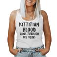 Kittitian Blood Runs Through My Veins Novelty Sarcastic Word Women Tank Top