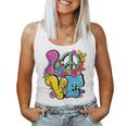 Peace Sign Love 60S 70S Costume Groovy Hippie Theme Party Women Tank Top