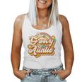 Retro Groovy Auntie Family Birthday 60S 70S Hippie Costume Women Tank Top