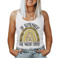 In September We Wear Gold Rainbow Childhood Cancer Awareness Women Tank Top