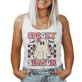 Spooky Season Halloween Ghost Costume Retro Groovy Women Tank Top