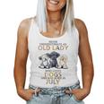 Never Underestimate Old Lady Loves Dogs Born In July Women Tank Top