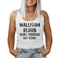 Wallisian Blood Runs Through My Veins Novelty Sarcastic Word Women Tank Top