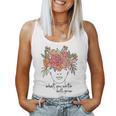 What You Water Will Grow Floral Brain Mental Health Matters Women Tank Top