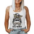 Women Shit Show Crew Member Messy Bun Manager Or Supervisor Women Tank Top Weekend Graphic