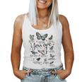 You Are Beautiful Butterfly Bible Verse Religious Christian Women Tank Top Weekend Graphic