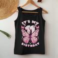 11Th Birthday Girl 11 Years Butterflies And Number 11 Women Tank Top Personalized Gifts