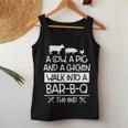 A Cow A Pig And A Chicken Walk Into A Bar B Q The End - Bbq Women Tank Top Basic Casual Daily Weekend Graphic Personalized Gifts