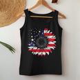 American Flag Sunflower Red White Blue Tie Dye 4Th Of July Women Tank Top Unique Gifts