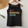 Aunt Godmother Legend Retro Vintage Funny Auntie Mothers Day Women Tank Top Funny Gifts