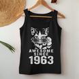 Awesome Since 1963 60Th Birthday 60 Year Old Cat Lovers Women Tank Top Funny Gifts