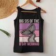 Big Sis Of The Birthday Mermaid Party Outfit Sister Mermaid Women Tank Top Unique Gifts
