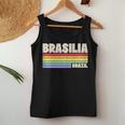 Brasilia Brazil Rainbow Gay Pride Merch Retro 70S 80S Queer Women Tank Top Unique Gifts