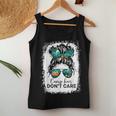 Camp Hair Dont Care Camper Camping Messy Bun Hair Women Tank Top Unique Gifts