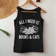 Cat Book For Men Women Novel Book Lovers Reading Librarian Reading s Women Tank Top Unique Gifts