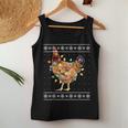 Chicken Christmas Tree Lights Ugly Christmas Sweater Women Tank Top Unique Gifts