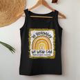 Childhood In September We Wear Gold Rainbow Childhood Cancer Women Tank Top Funny Gifts