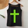 Christian God Jesus Cross Lime Green Women Tank Top Unique Gifts