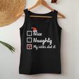 Christmas Nice Naughty Sister Did It Xmas Family Boys Girls Women Tank Top Unique Gifts
