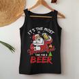 Christmas Santa Claus Drinking Beer Wonderful Time Drinking s Women Tank Top Unique Gifts