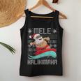 Christmas Ugly Sweater Mele Kalikimaka Apparel Santa Surf Women Tank Top Funny Gifts