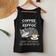 Coffee Backwards Eeffoc Cat And Coffee Humor Women Tank Top Unique Gifts